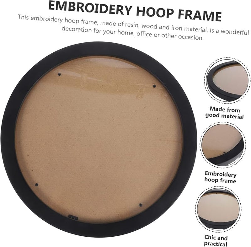 Large Round Embroidery Hoop Frame Holder For Cross Stitch Display And Wall Art - Image 2